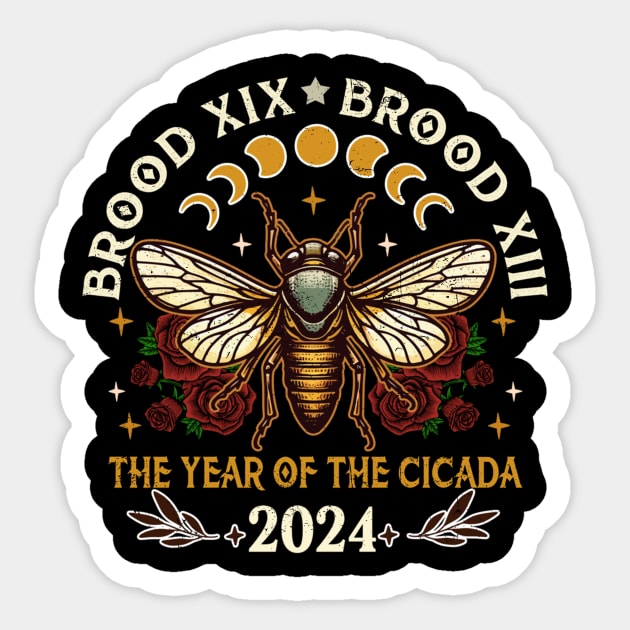 Cicada Lover Brood XIX Brood XIII Year Of The Cicada 2024 Sticker by kiperb